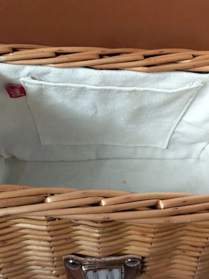 Bolsa rectangular de ratán<br>Bastia
