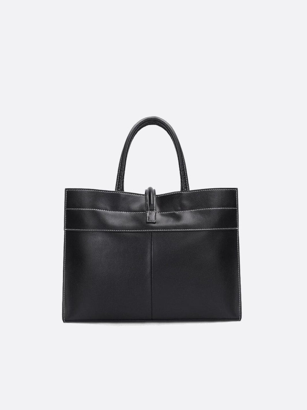 Bolso tote de piel negro<br>Novaro