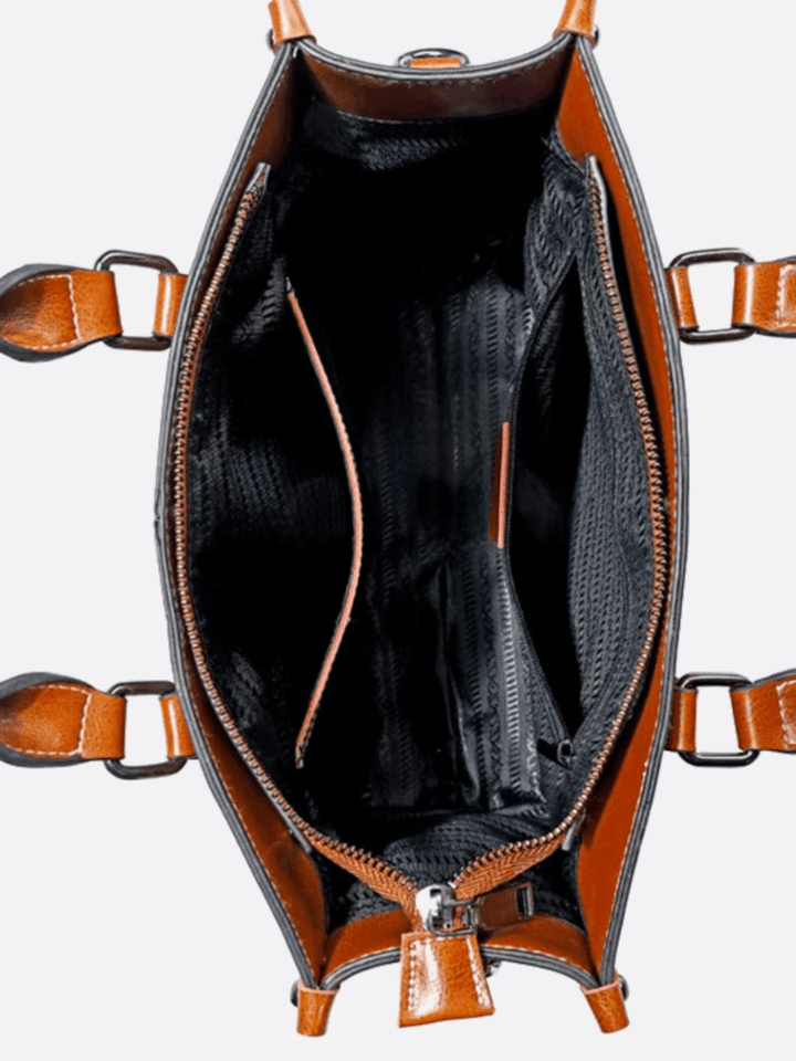 Bolso de mano de cuero vintage<br> Galvani