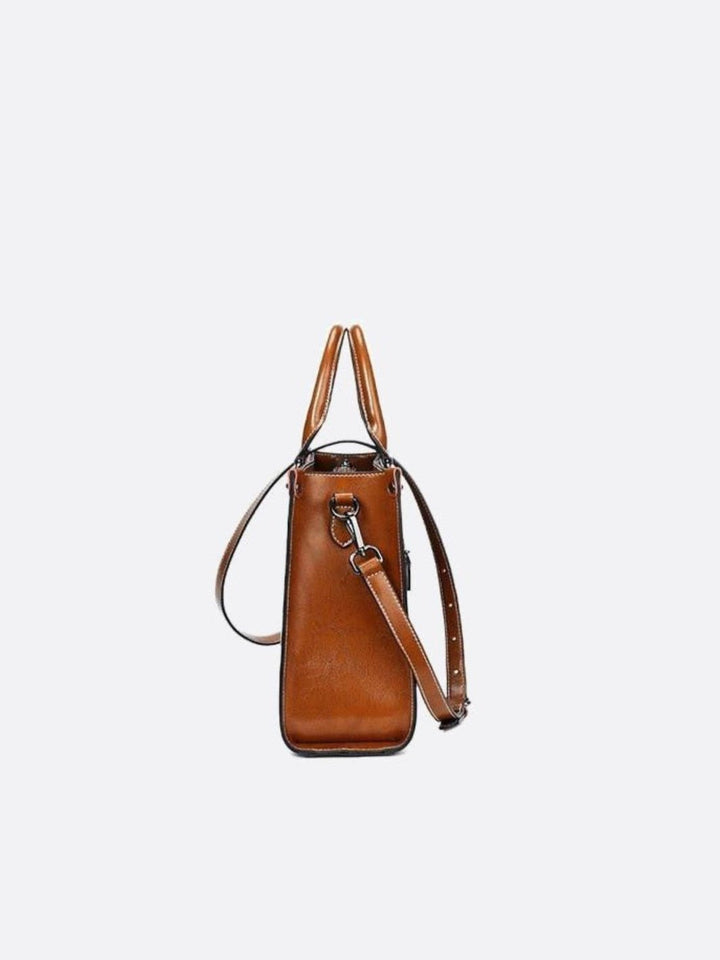 Bolso de mano de cuero vintage<br> Galvani