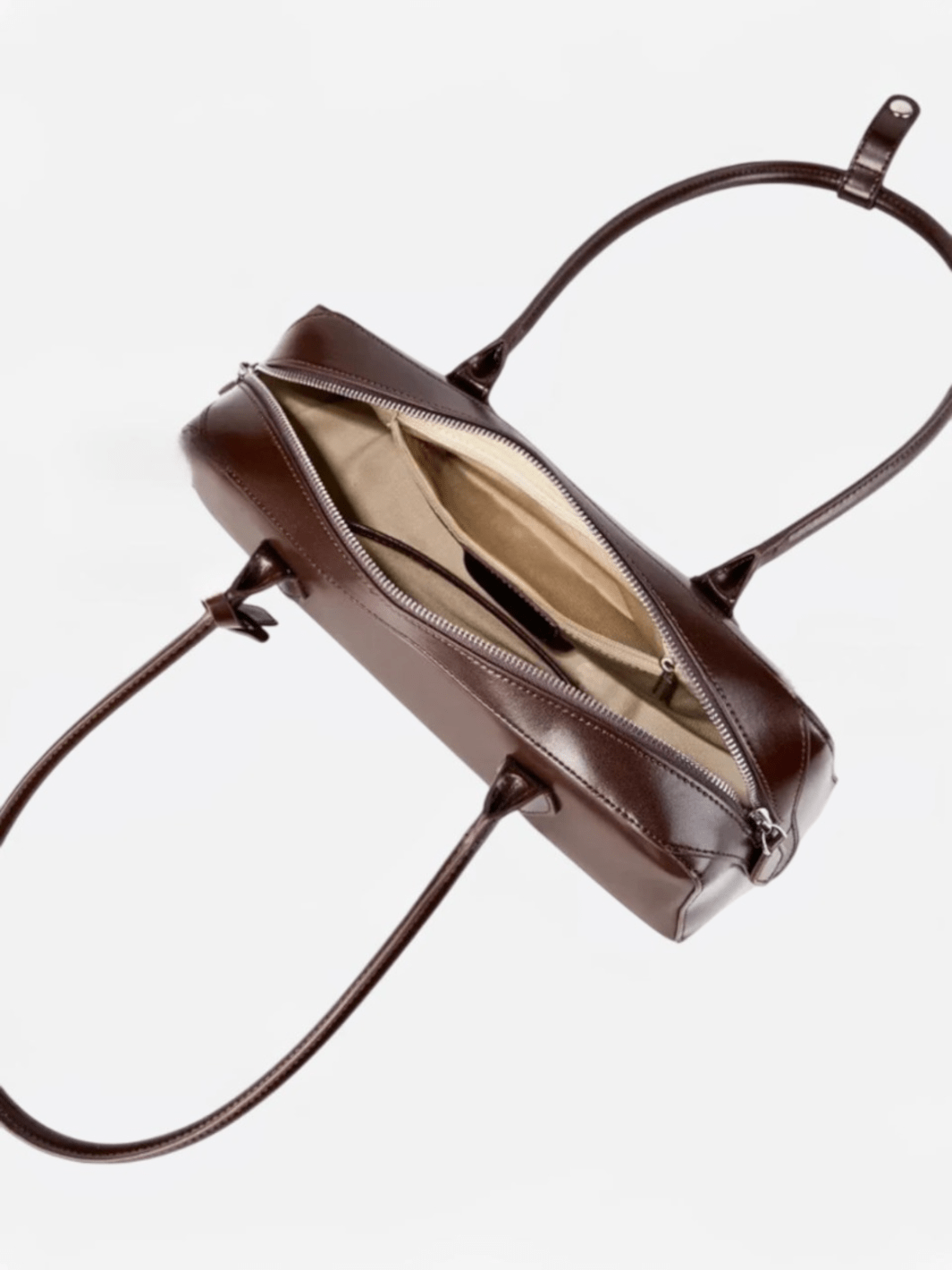 Bolso baguette de piel<br> <br>Sésame