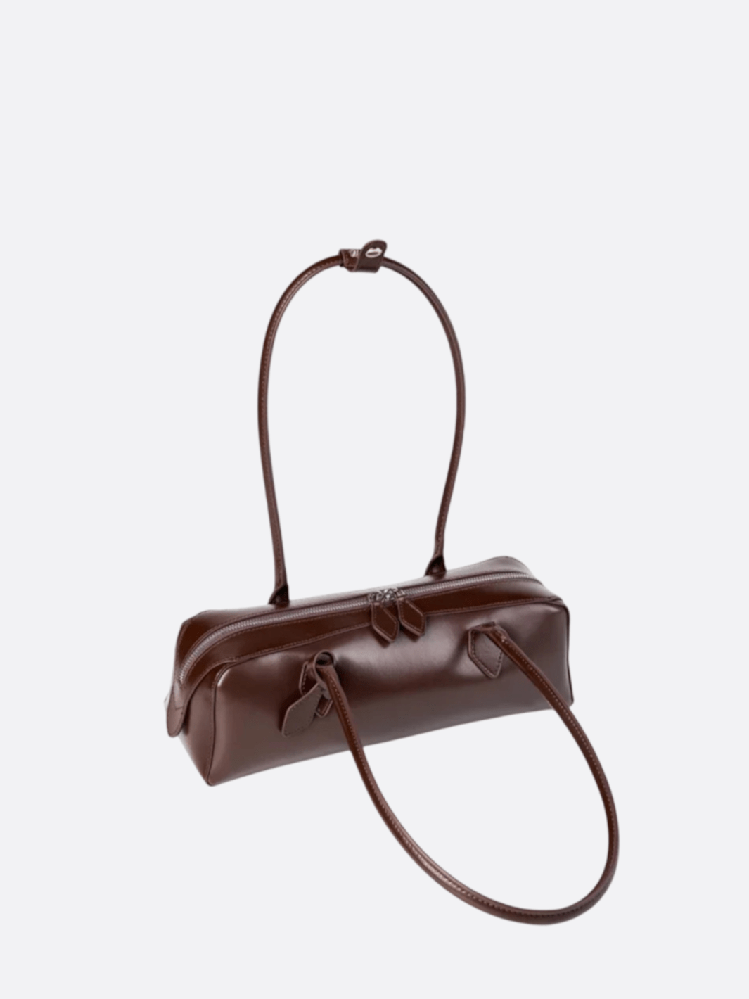 Bolso baguette de piel<br> <br>Sésame