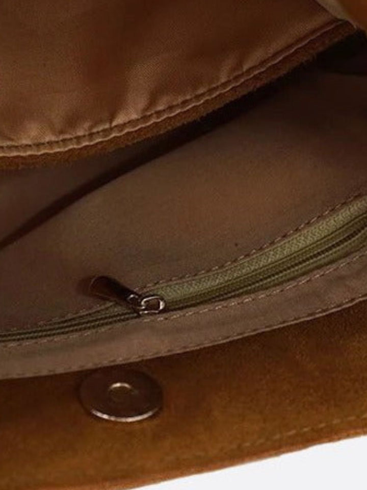 Bolso bandolera de ante