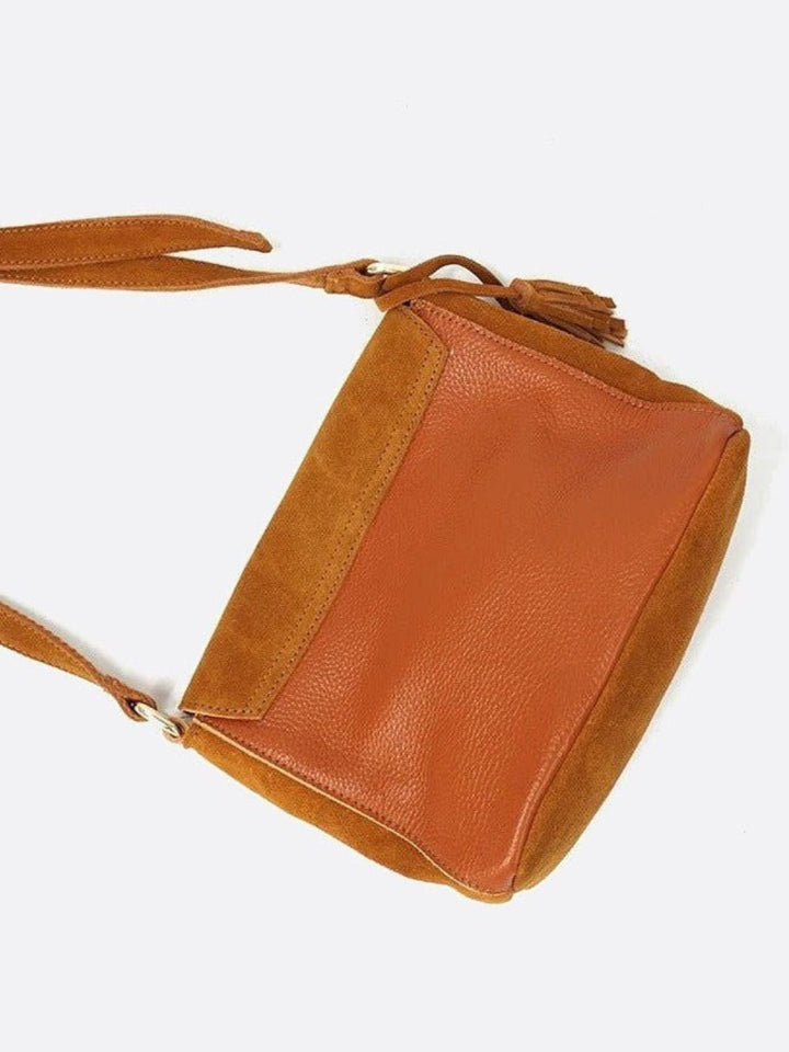 Bolso bandolera de ante