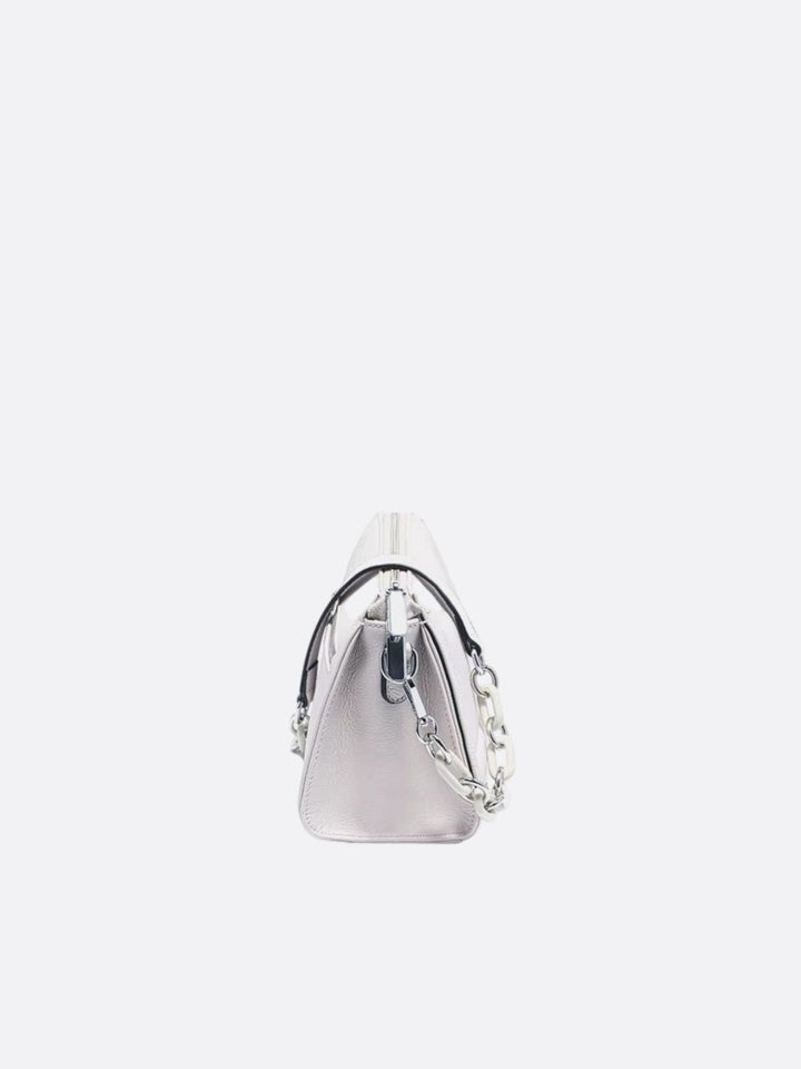Bolso bandolera de piel blanca