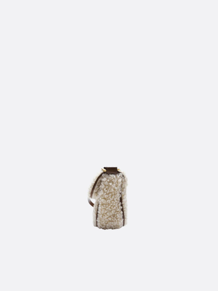 Bolso de hombro peludo<br> Niveo