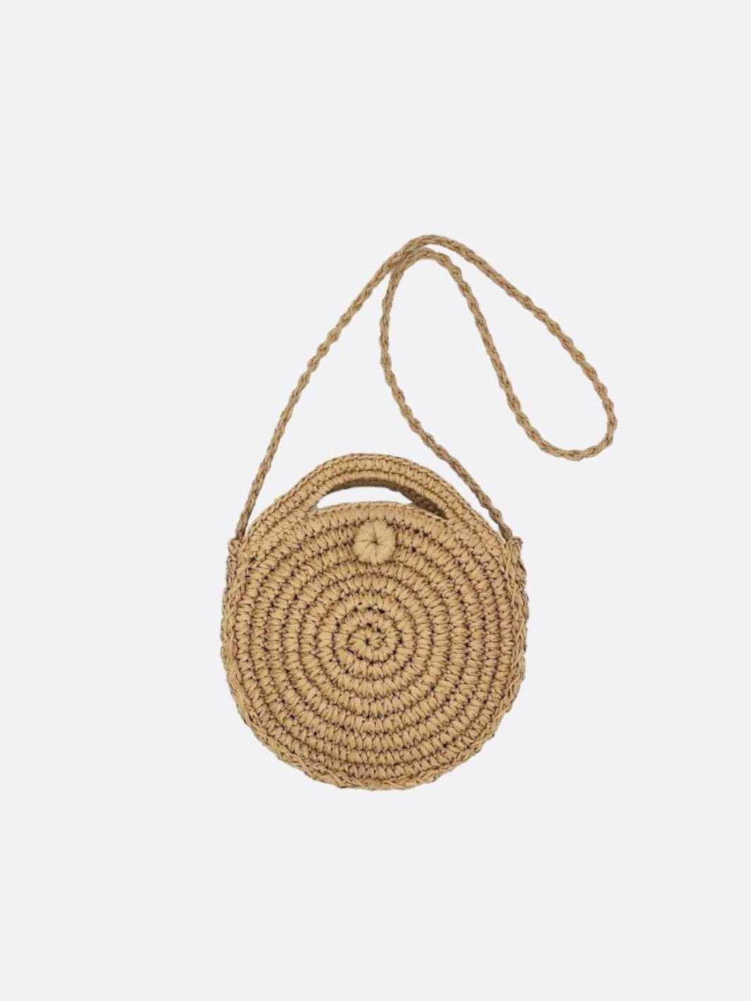 sac paille marron clair