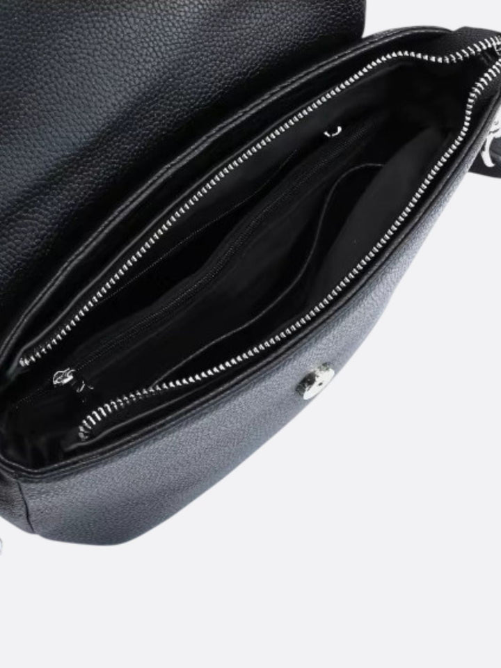 Bolso de hombro rectangular de piel<br> Elma