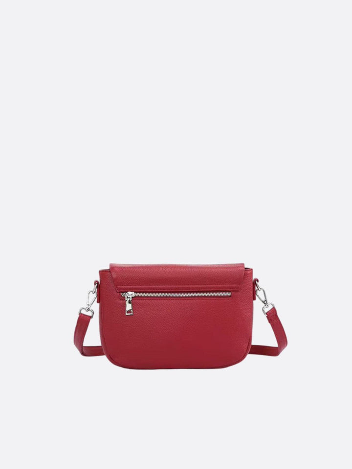 Bolso de hombro rectangular de piel<br> Elma