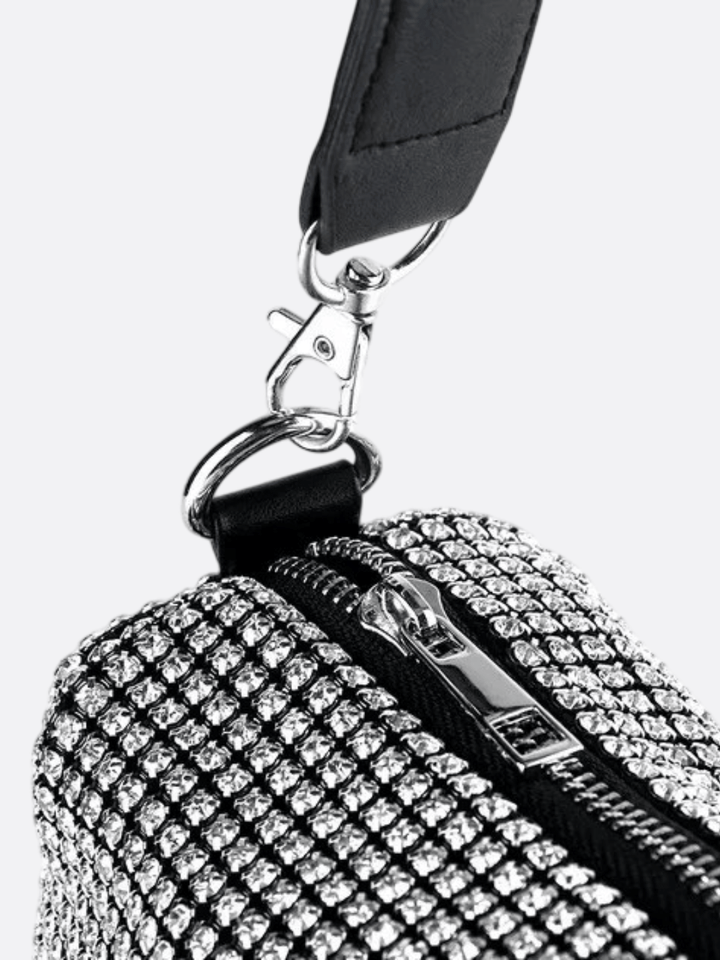 Bolso de hombro con strass 