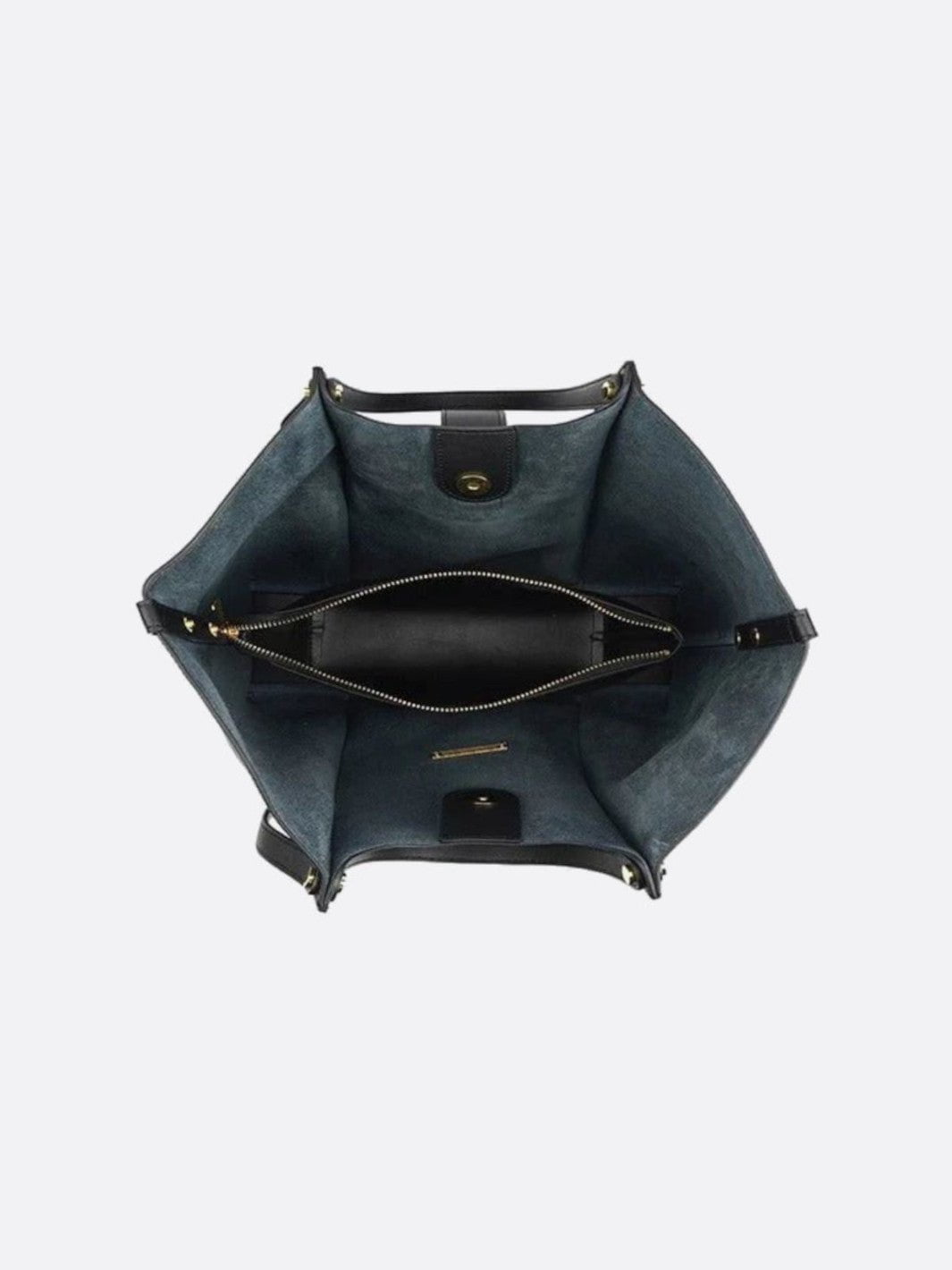 Bolso tote de piel con bolsillo extraíble