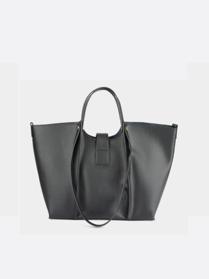 Bolso tote de piel con bolsillo extraíble
