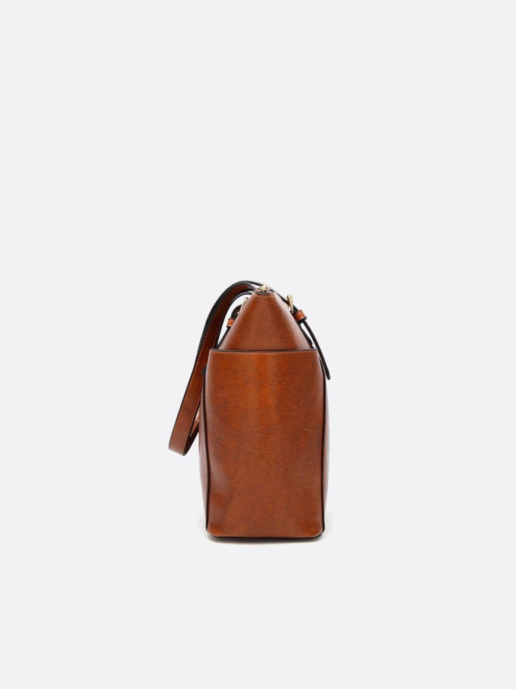 Bolso tote de piel de camello<br>Solaro