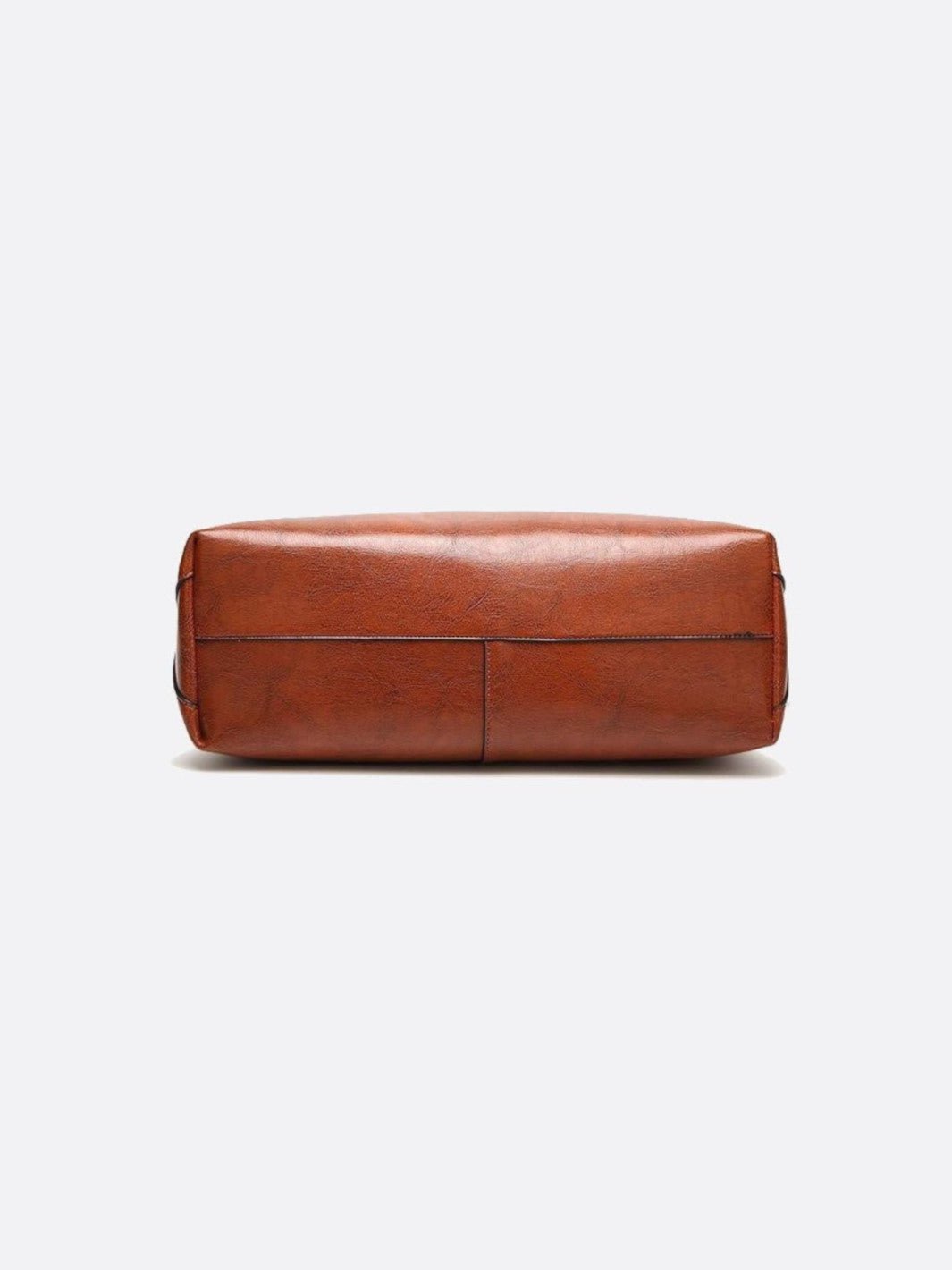 Bolso tote de piel camello<br>Novara