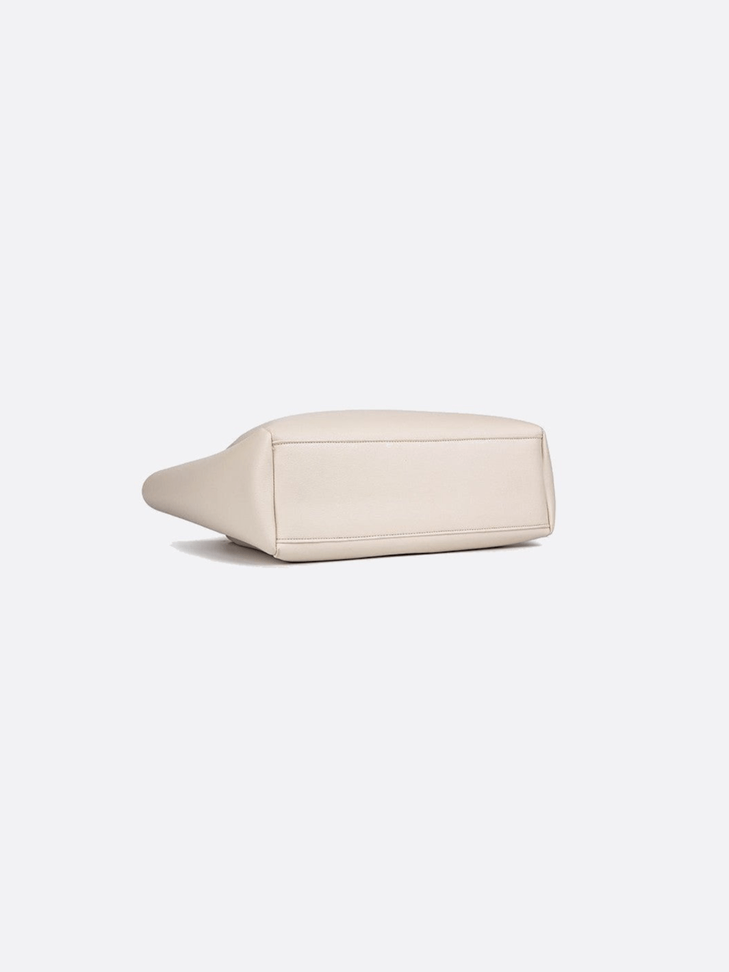 Bolso tote de piel blanca<br> Avellana
