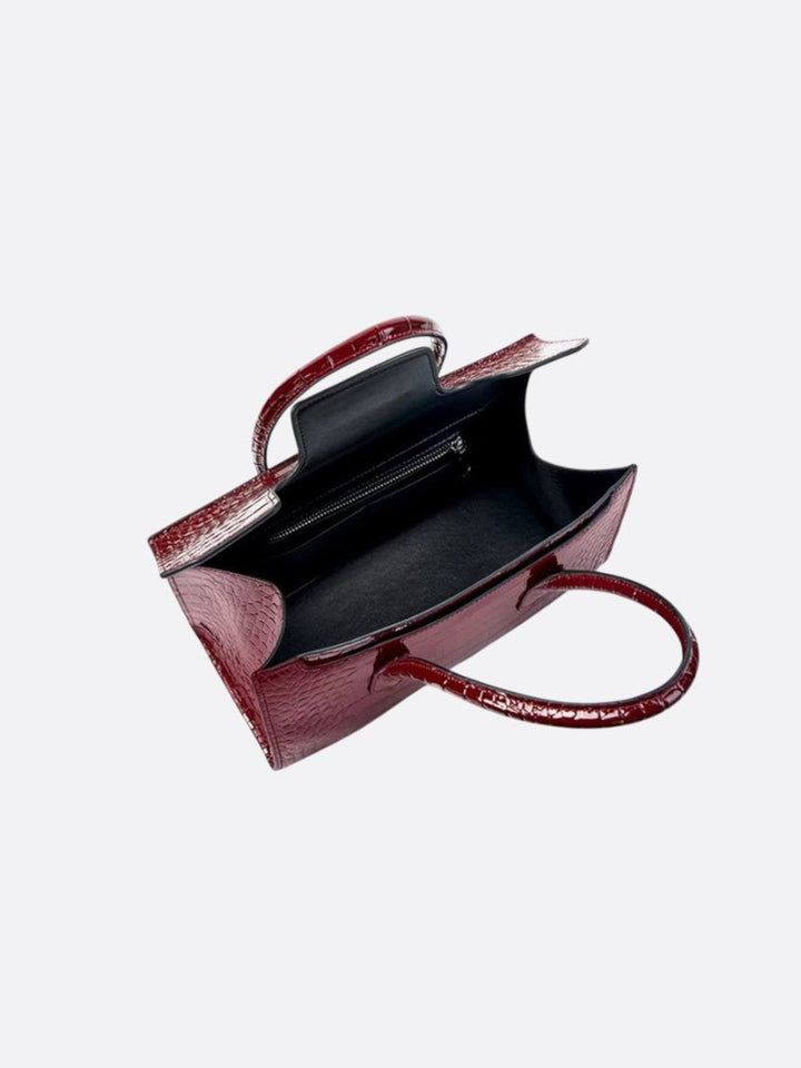 Bolso de piel efecto cocodrilo<br> Varenne
