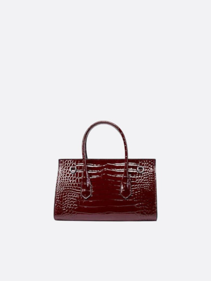 Bolso de piel efecto cocodrilo<br> Varenne