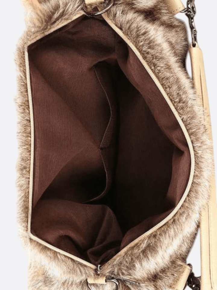 Bolso de piel sintética beige<br>Norenzo