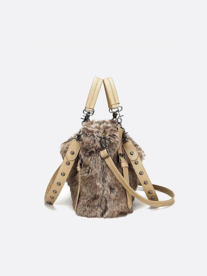 Bolso de piel sintética beige<br>Norenzo