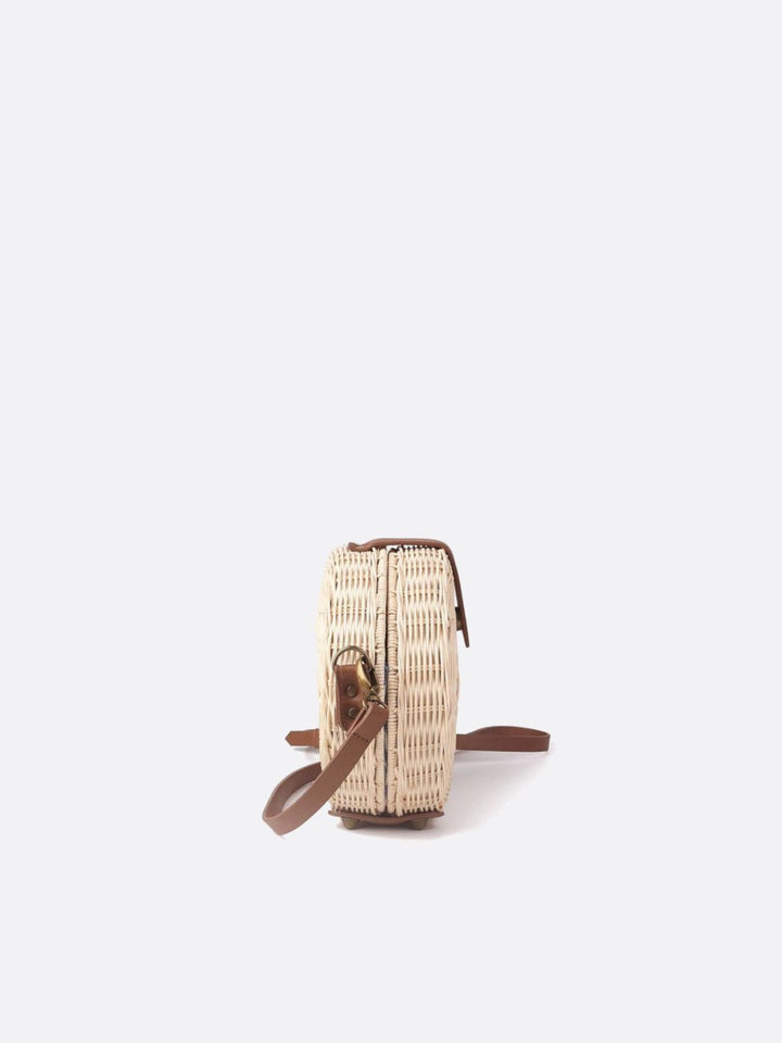 Bolso de hombro de ratán<br> Veyras