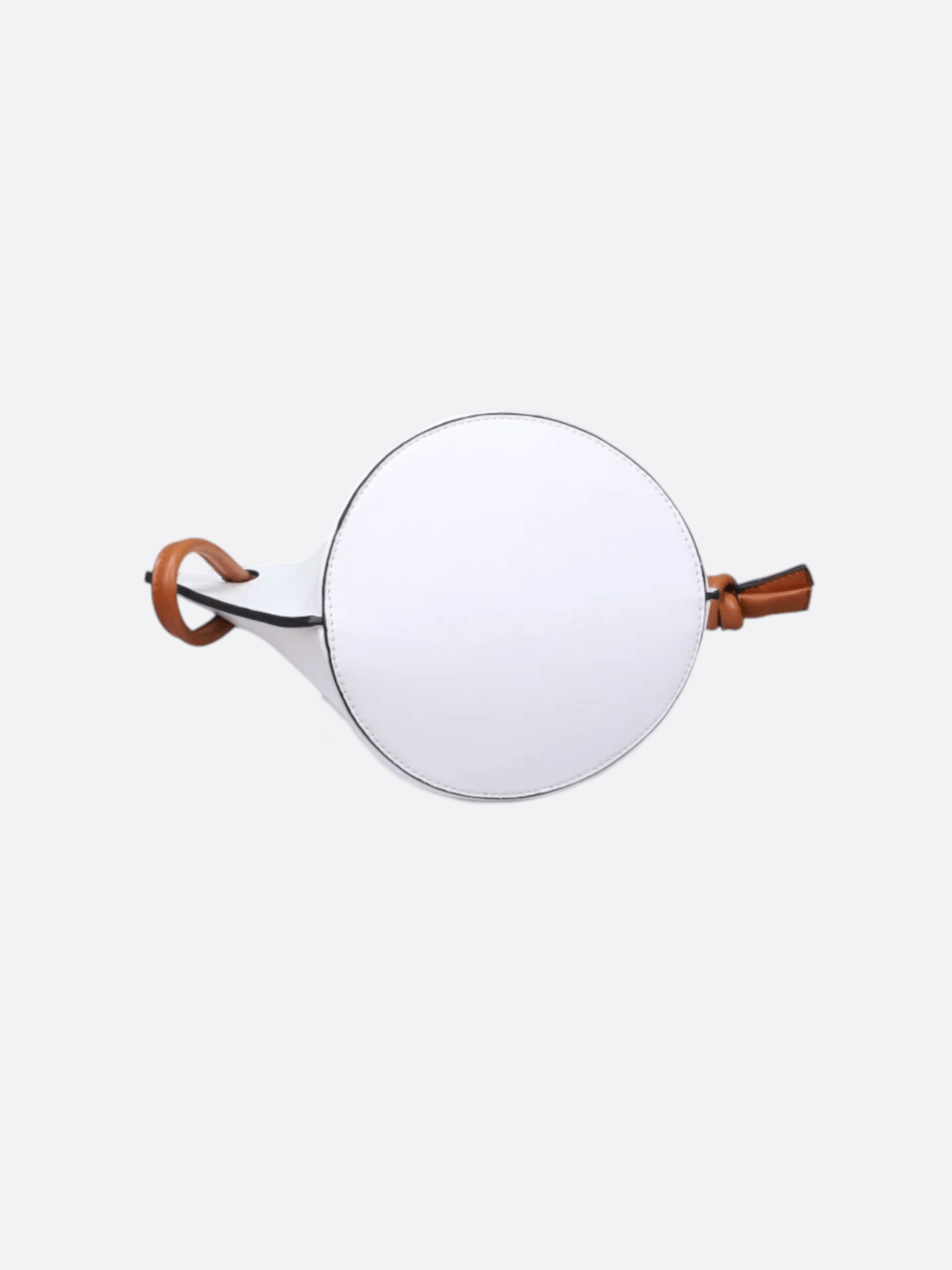 Bolso de cubo de piel blanca<br> Alcyon