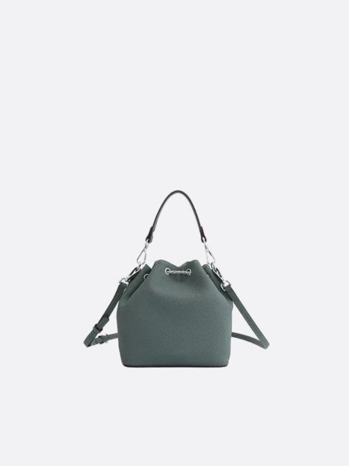 Bolso bombonera de piel granulada